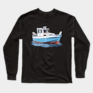 boat illustrator design Long Sleeve T-Shirt